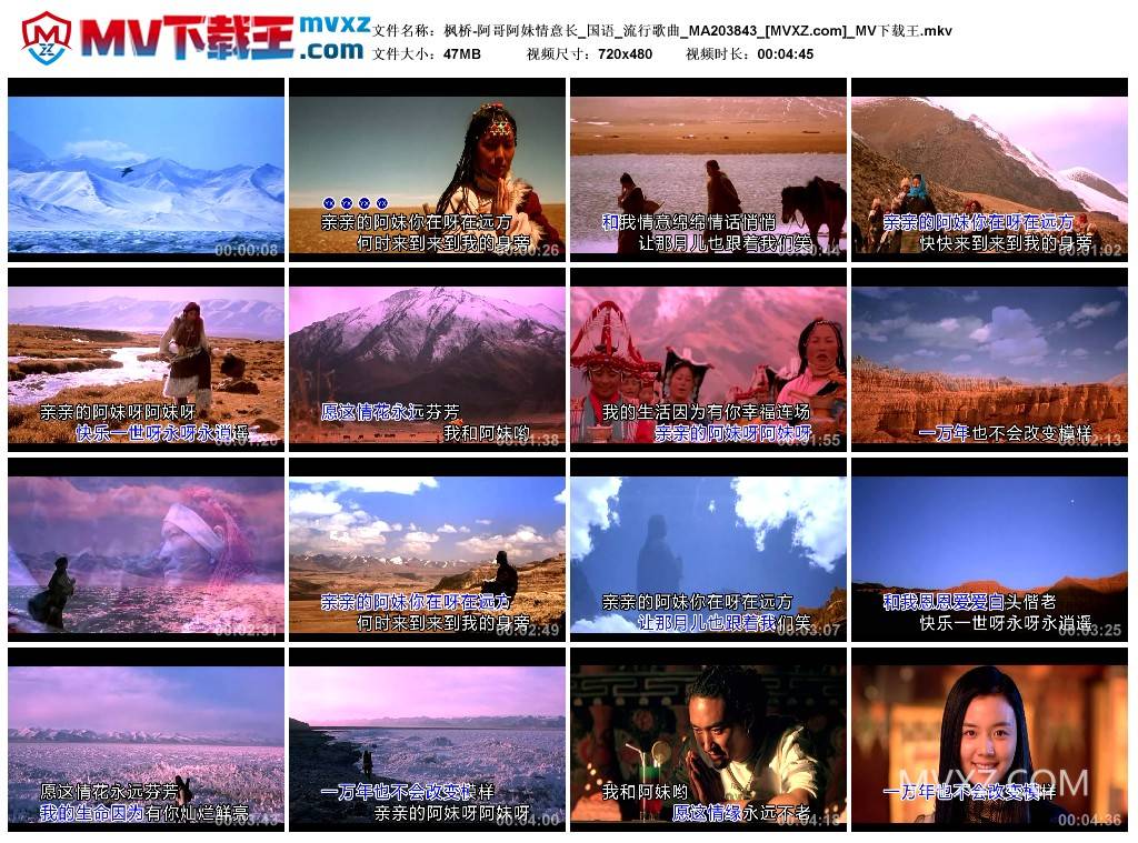 枫桥-阿哥阿妹情意长_国语_流行歌曲_MA203843